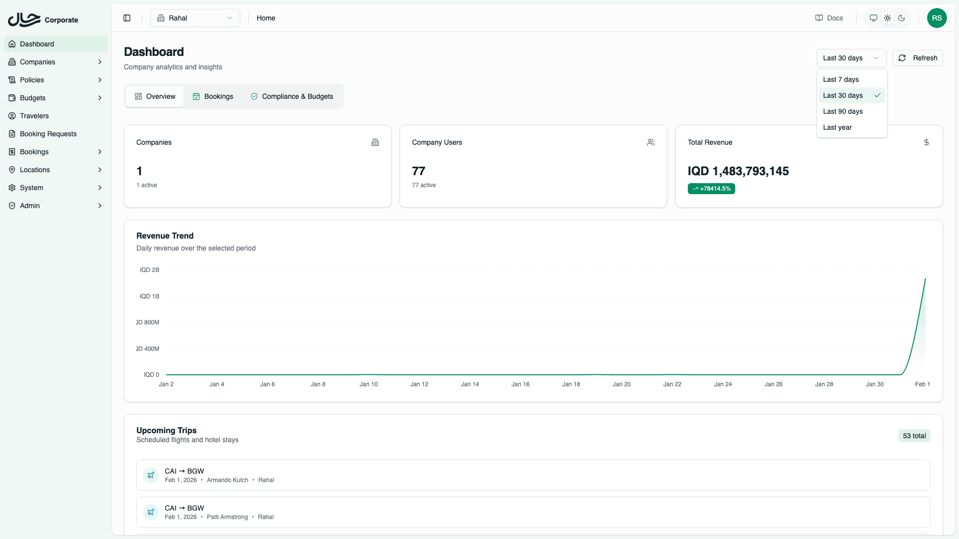 Date Range Selector