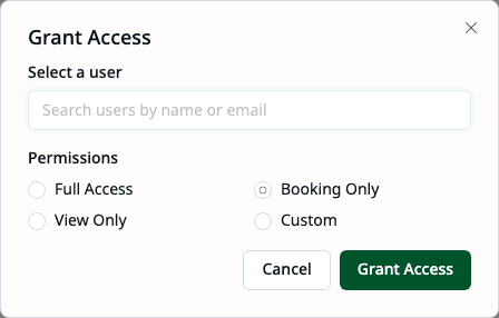 Grant Access Dialog