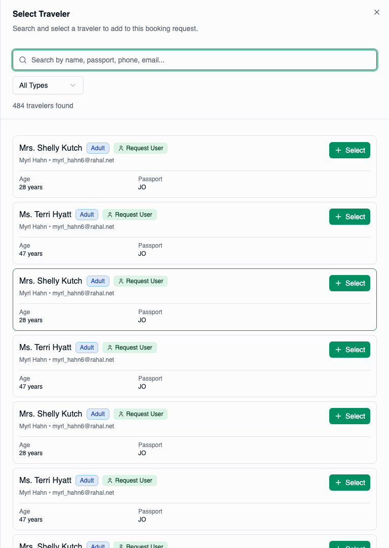 Select traveler drawer